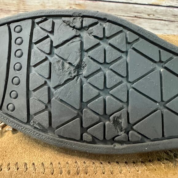 Minnetonka Womens Brown Suede Leather Bohemian Fringed Studded Ankle Boots 10 - Picture 8 of 9